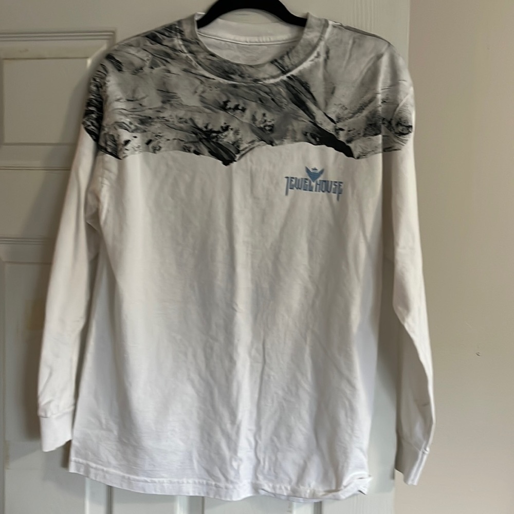 Men's JEWEL HOUSE White Long Sleeve Shirt Size Medium- great condition